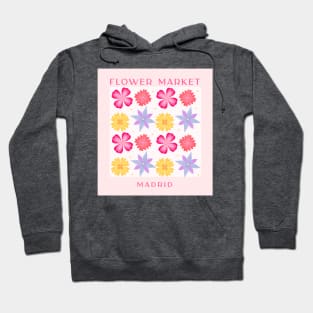 Flower Market Illustration Hoodie